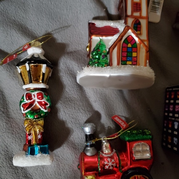 Blown glass popcorn machine ornament old world NWOT - Picture 7 of 9